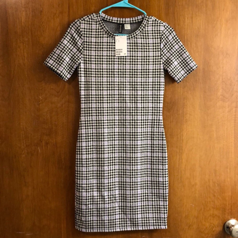 NWT H&M Mini houndstooth dress